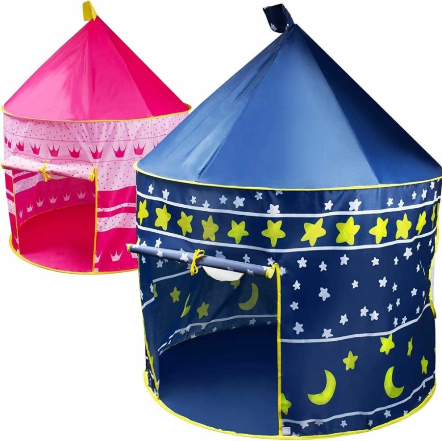 Creatov | Creatov Kids Tent Toy Prince Playhouse - Toddler Play House Blue Castle For Kid Children Boys Girls Baby For Indoor & Outdoor Toys Foldable Playhouses Tents With Carry Case Great Birthday Gift Idea