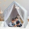 RONGFA | Rongfa Playhouse Play Tent For Kids-Portable Children Play Tent Indoor Outdoor (Natural House+Mat)