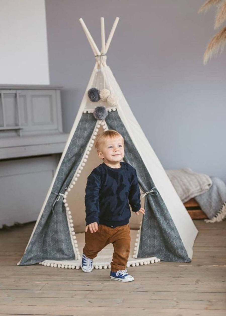 RONGFA | Rongfa Teepee Tent For Kids-Portable Children Play Tent Indoor Outdoor (White)