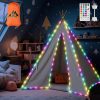 THISWUW | Thiswuw Led Teepee Tent For Kids, Foldable Kids Teepee Play Tent Indoor With Lights & Carry Bag, Tipi Children Reading Tent Playhouse For Girls, Boys, Toddlers