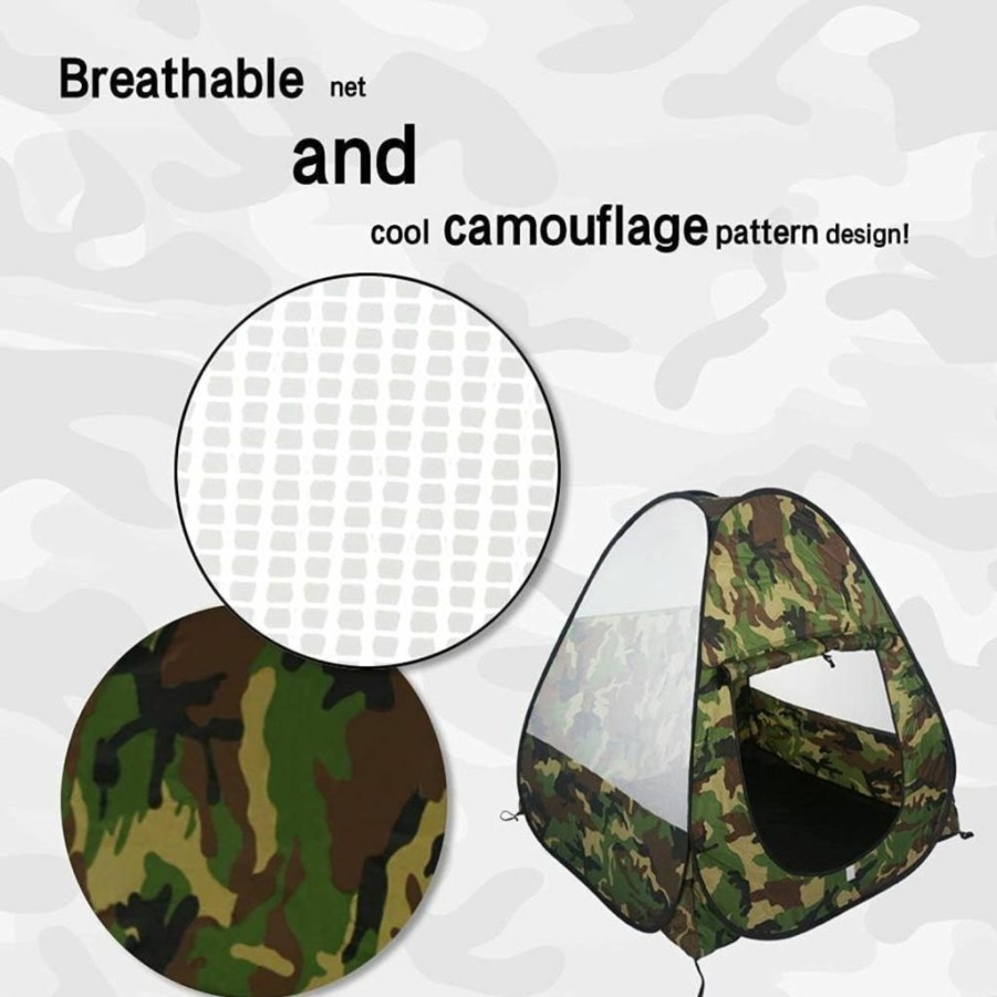 Liberty Imports | Military Pop Up Play Tent - Collapsible Army Indoor Outdoor Camouflage Playhouse Hunting Toy For Kids