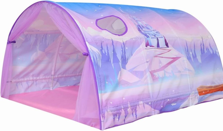 Lucky castle | Bed Tent For Kids Lucky Castle Toddler Bed Tent Foldable Game House For Children Play Tents For Girls Boys Breathable Cottage Combination Sleeping Canopy Playhouse Double Net Curtain With Storage Bag