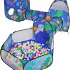 TTLOJ | Ttloj Gift 3Pc Rocket Ship Kids Play Tent, Ball Pit, Crawl Tunnel, Toddlers Playhouse Castle Toys, Baby Boys Girls Gift For 3 4 5 6 7 Year Old, Outdoor Indoor(Balls Not Included)