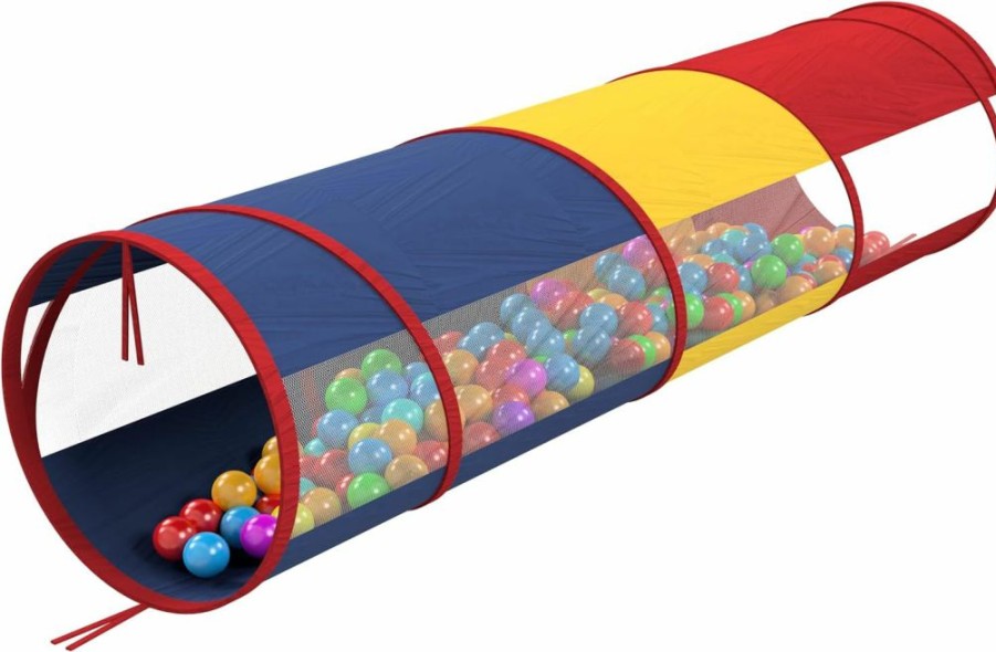 Playz | Playz 6Ft. Kids Playhouse Jungle Gym Tunnel Play Center For Boys, Girls, Baby, Toddlers W/Travel Zipper Storage Bag