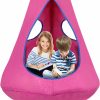 SUCHDECO | Kids Nest Swing Chair, Hanging Hammock Chair Nest Hammock Swing Chair With Pocket For Outdoor And Indoor(32" D X 52" H),Detachable Play Tent Swing For Child Sensory Swing For Kids(Pink)