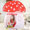 CRAWLBO | Play Tent For Kids Pop Up Tent Indoor Outdoor Boys And Girls Playhouse With Exquisite Design For Imaginative Mushroom Tent By Crawlbo Patent Pending (Red, Small)