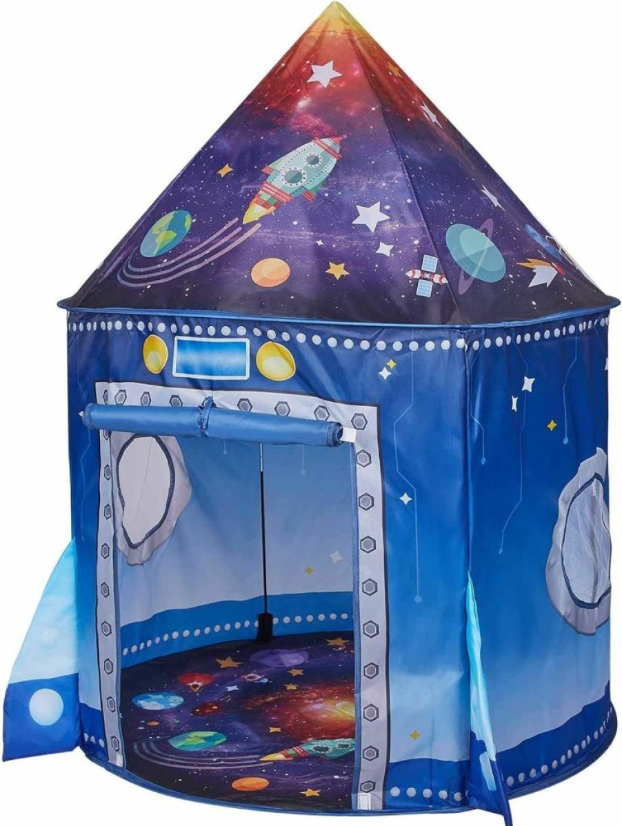 Kirkjufell | Kirkjufell Rocket Ship Kids Tent, Pop Up Play Toy Tent For Kids, Toddler Tent Large Space Indoor Playhouse. Unique Play Tent For Toddlers Boys & Girls. Best Birthday Gift For 3 4 5 Years Old Kids Toys