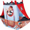 deAO | Deao Pirate Ship Tent For Kids Pirate Play Tent For Indoor Outdoor Game Pop Up Tents Toddler Playhouse Pirate Adventure Themed Pop Up Ship Playhouse Tent Set For Boy & Girl