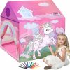 Serrelim | Unicorn Tent For Girls, Washable Diy Graffiti Tent With Color Pen For Indoor And Outdoor Kids Play House, Unicorns Gifts For Christmas Birthday