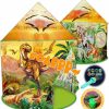 Basytodio | Dinosaur Discovery Kids Tent With Light Up Roar Button Lifelike Sound Projector Flashlight Extraordinary Dinosaur Toy Pop Up Play Tent Indoor & Outdoor Toys For Toddler Playhouse