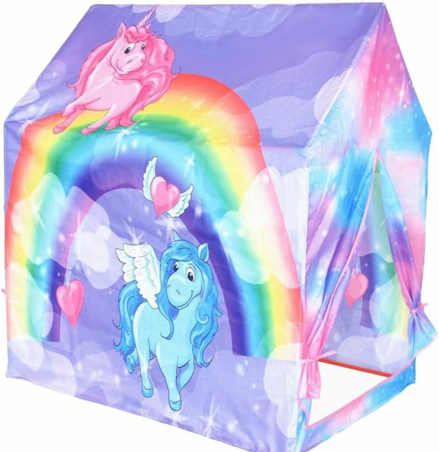 PLAY 10 | Play 10 Unicorn Play Tent Kids Tent Girls & Boys, Princess Castle Tent Pretend Playhouse For Children Indoor And Outdoor Fun, Foldable Playhouse Toy Gift