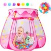 DISHIO | Princess Castle Girls Play Tent With Rainbow Rug Starlights Pop Up Play Tent For Toddlers Kids Dishio Playhouse Toys For 1,2,3 Years Birthday Gift Fairy Girls Tent With Mat Indoor&Outdoor Kids Play