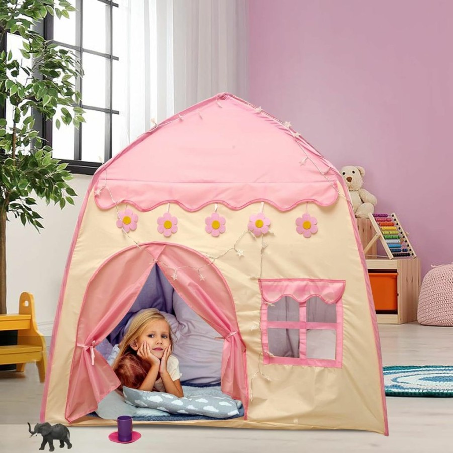 Ereslindo | Kids Princess Tents For Girls Toys, Princess Castle Playhouse Tent, Indoor & Outdoor Toys Play Tent For 3+ Year Old Girls Kids Birthday Gift, Imaginative Games