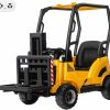 Nasitip | 12V Ride On Forklift Car With Tent, Electric Kis Ride On Construction Car With Remote Control, Liftable Fork And Pallet, 2 Speeds, Music, Usb, Mp3 And Low-Power Alarm, Yellow