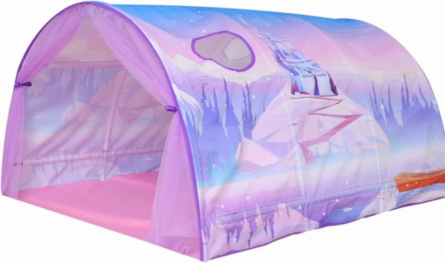 Lucky castle | Bed Tent For Kids Lucky Castle Toddler Bed Tent Foldable Game House For Children Play Tents For Girls Boys Breathable Cottage Combination Sleeping Canopy Playhouse Double Net Curtain With Storage Bag