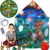 Toy To Enjoy | Dinosaur Pop Up Kids' Play Tent By Toy To Enjoy Indoor & Outdoor, Boys & Girls Includes Remote Controlled Lights, Roar Sound Button & 6 Different Toys