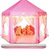 Moncoland | Moncoland Princess Castle Girls Play Tent Toy, Kids Large Fairy Playhouse Tent With Star Lights, Gift For Children Toddlers Indoor And Outdoor Games