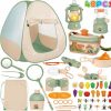 CIUGEO | Ciugeo 48 Pcs Kids Camping Set With Tent, Pop Up Tent With Camping Gear For Kids Play Tent Indoor Outdoor Pretend Play Set For Toddler Boys Girls Age 3-6