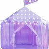 Hapinest | Hapinest Princess Pretend Play Tent Gifts Toys For Girls Ages 3 4 5 6 Years Old With Personalized Flag For Child'S Initial, Purple