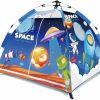 Zcpotizi | Boys Easy Pop Up Play Tent No Assembly Space Tent Indoor Playhouse For Camping For Kids Girls Children Ages 3 4 5 6 Automatic Small Toddler Play Tent Outdoor For Halloween Christmas 51 X 51 X 47 In