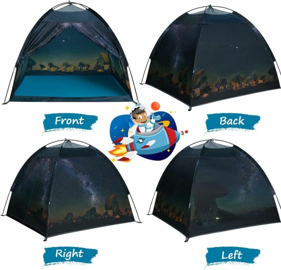 Mnagant | Mnagant Play Tent For Boys And Girls- Space Shuttle Atlantis With Hubble Dome Tent For Kids Gift- Toddlerpop Up Tent Playhouse For Indoor Imaginative And Physical Play- 47\" X 47\" X 43 \"