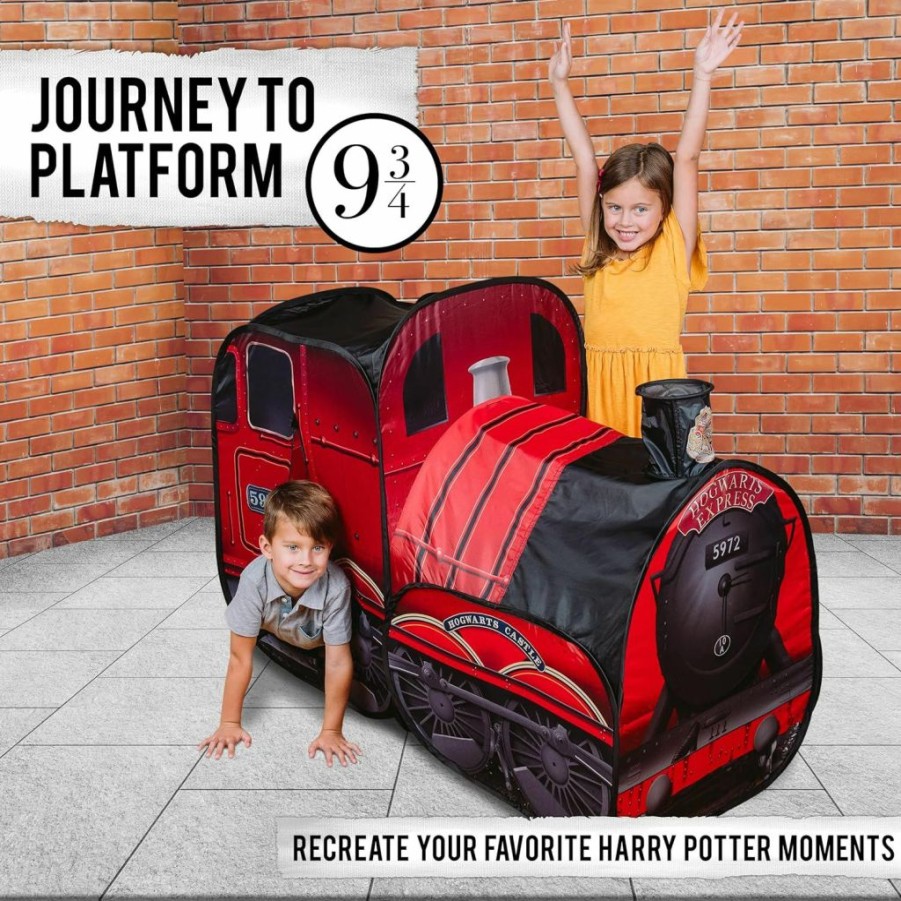 Sunny Days Entertainment | Harry Potter Hogwarts Express Pop Up Tent Easy To Setup Playhouse For Kids | Red Train Toy With Two Entrances Sunny Days Entertainment