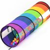 Playz | Playz Kids Play Tunnel For Toddlers 1-3 And Up, Large 21\" Opening Colorful Rainbow Pop Up Baby Tunnel For Kids To Crawl Through, Indoor & Outdoor Kids Tunnel For Babies, Cat, Dog, Pets Crawling Tunnel