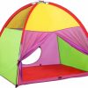 ATDAWN | Atdawn Kids Play Tent, Pop Up Tent For Kids, Camping Playground, Indoor/Outdoor Children Playhouse For Boys And Girls, Rainbow Color (L)