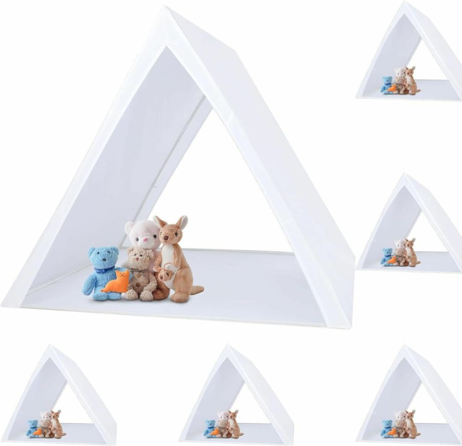 Windyun | Windyun 6 Pcs 45.3'' X 45.3'' X 40'' Teepee Tent For Kids Tent Indoor, Foldable Toddler Tent Kids Play Tent White Sleepover Tent Toddler Tents Indoor Boys Girls Washable Slumber Party Tents