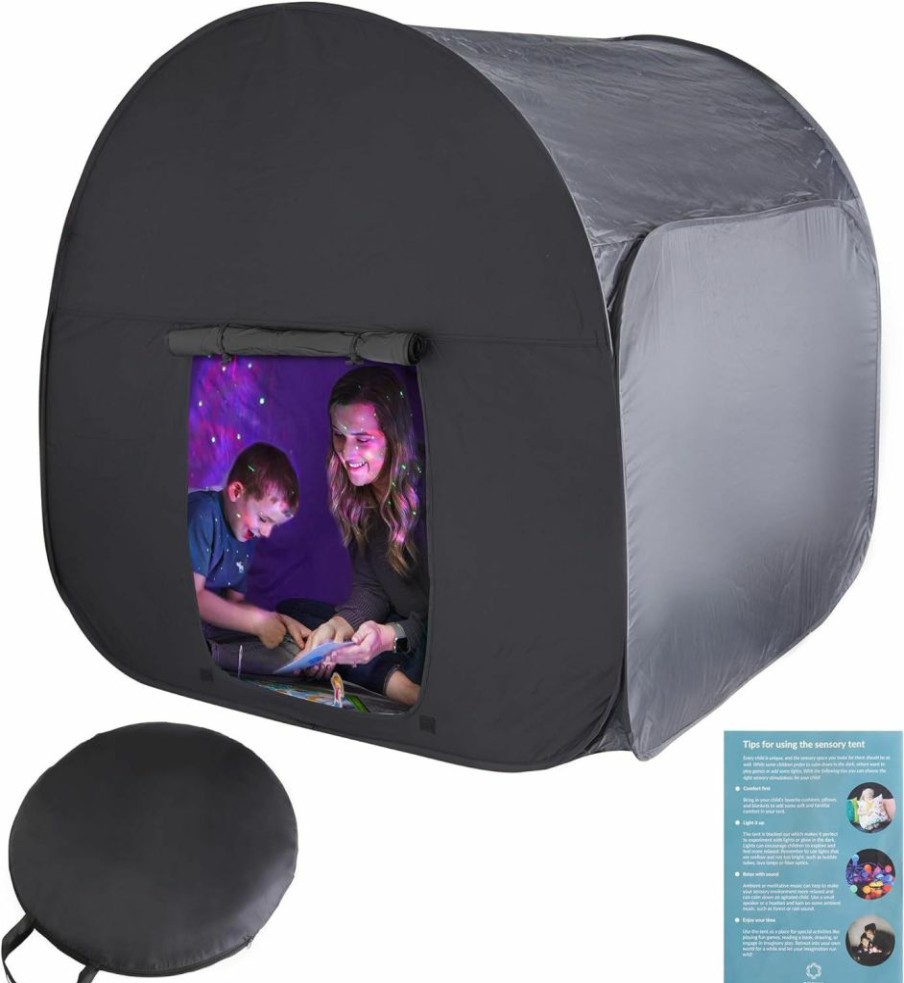 ODOXIA | Sensory Tent | Calming Hideout For Kids | Sensory Den | Pop-Up Tent | Blackout Tent | Sensory Play Tent | Indoor Tent | Easy To Setup | Helps With: Spd, Anxiety, Adhd, Autism & More | Double Size