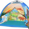 YANZ | Yanz Kids Play Tents, The World Of Dinosaurs Tents For Kids Indoor/Outdoor Fun, Dinosaurs Dome Playhouse For Boys And Girls,Durable And Breathable Premium Material, Perfect Kid'S Gift- 47" X 47" X 43"