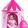 FoxPrint | Foxprint Princess Castle Play Tent With Glow In The Dark Stars Folds In Carrying Case Foldable Pop Up Pink Play Tent/House Toy For Indoor&Outdoor Use