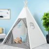 Wilhunter | Wilhunter Kids Teepee Tent With Bottom Cloth, Paper Feathers & Flags, Gift For Boys & Girls, Toys For Toddler, Playhouse For Indoor Decor Party Games