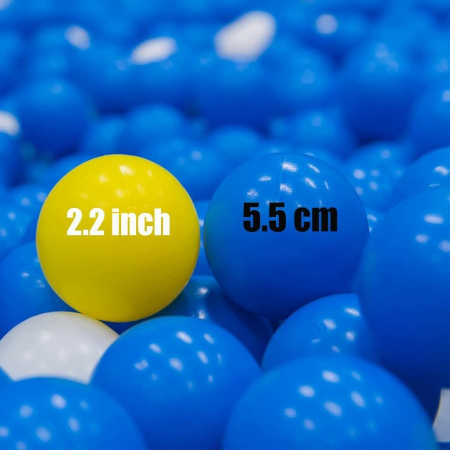 Generic | 1000 Ball Pit Balls For Toddlers 1-3 Kids Ball Pits Play Tent Non-Toxic Balls With Durable Storage Bag, Plastic Balls For Ball Pit 2.2-Inch, Summer Pool Toy Water Play (Purple+Blue+Transparent+White)