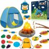 MITCIEN | Mitcien Kids Camping Gear Set With Play Tent Pretend Campfire Fruits Marshmallow Toys Camping Toys Toddlers Boys Girls Indoor Outdoor Explore Adventure Toys