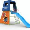 FITNESS REALITY KIDS | Fitness Reality Kids Explorer Adventure Climbing Fort With Platform, Playground Slide And Play Tent, Outdoor Jungle Gym For Backyard, Kids Ages 3-10 (8631)