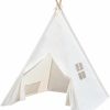 WATEVLOTCS | Watevlotcs Kids Play Teepee Tent With Carry Bag 43 X 43 X 63 Inch, Natural Cotton Canvas + Pine Wood Frame