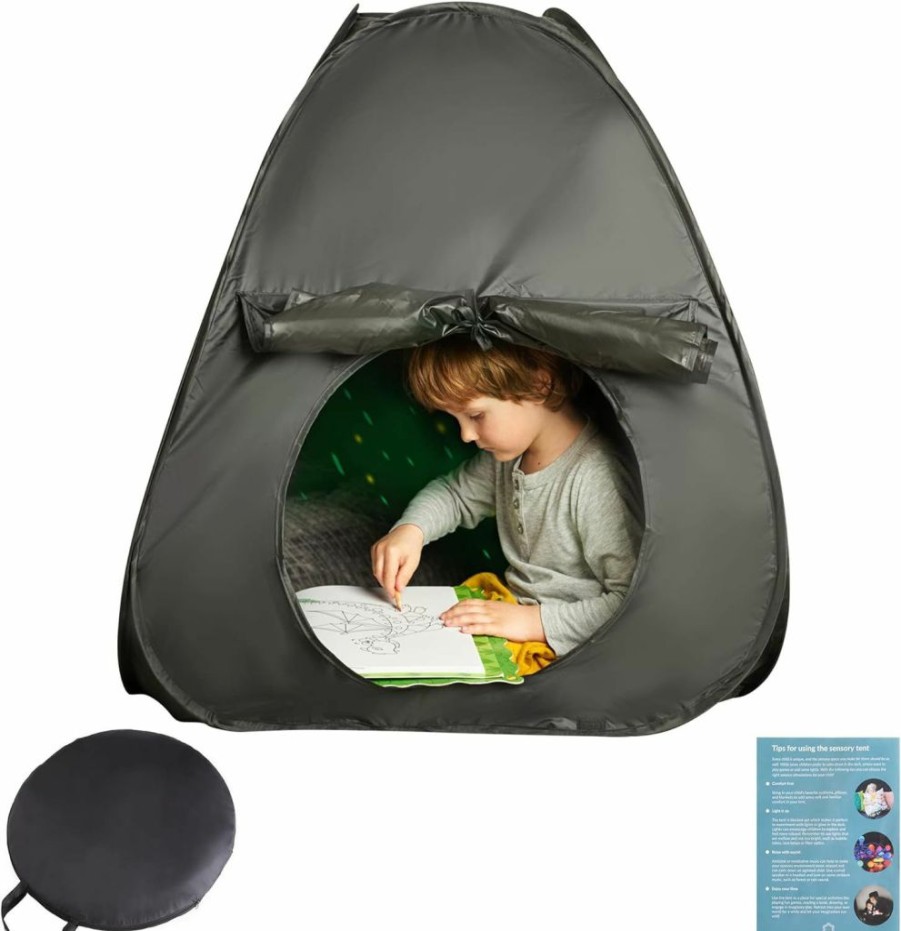 ODOXIA | Sensory Tent | Calm Corner For Children To Play And Relax | Sensory Corner | Helps With Autism, Spd, Anxiety & Improve Focus | Black Out Sensory Tents For Autistic Children | Small