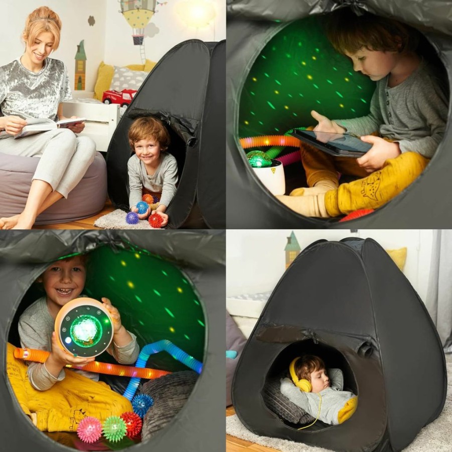 ODOXIA | Sensory Tent | Calm Corner For Children To Play And Relax | Sensory Corner | Helps With Autism, Spd, Anxiety & Improve Focus | Black Out Sensory Tents For Autistic Children | Small