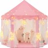 CUBNBUD | Cubnbud Pink Princess Play Tent For Kids, Castle Playhouse For Girls With Large Moon Star Lights, Toddler Children Indoor And Outdoor Games Tent, 55\" 53\"